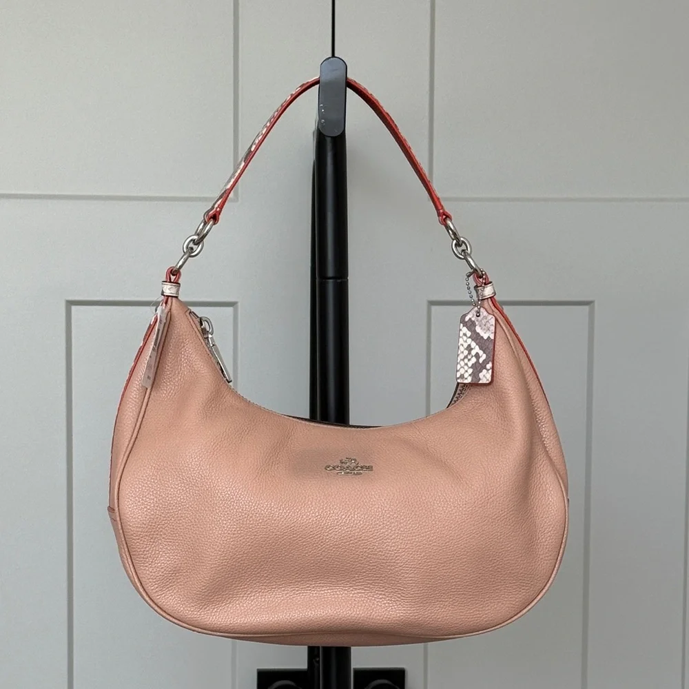 “COACH” Harley Hobo with Exotic Trim Handbag Purse